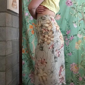 floral thrifted skirt